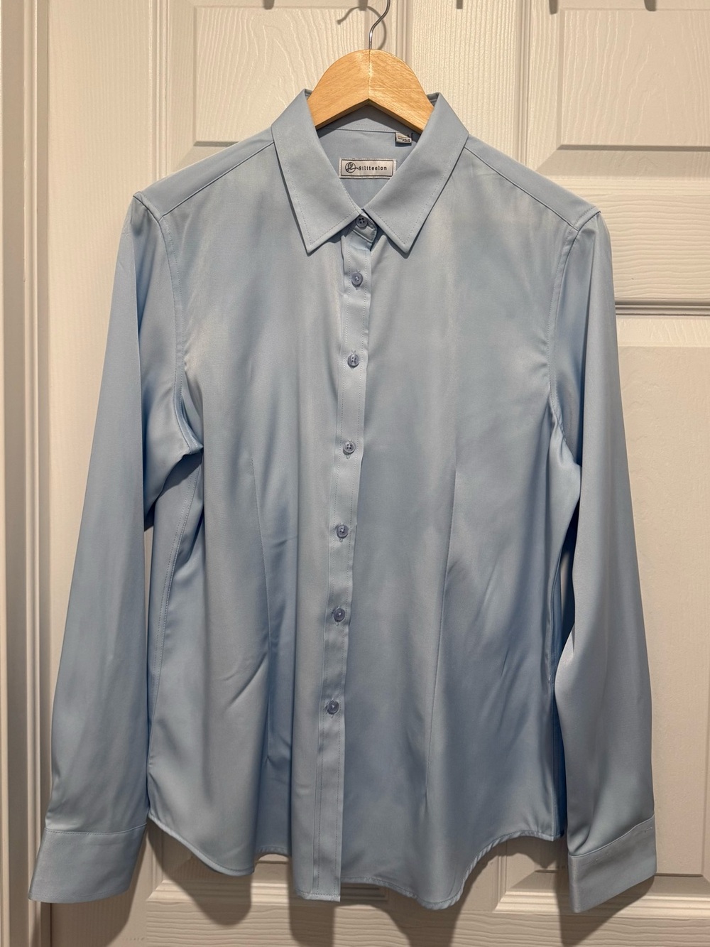NWOT Siliteelon Light Blue Stretch Dress Shirt L
